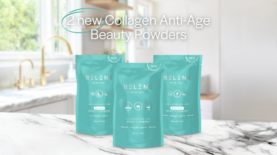 Discover the new Belène Collagen Anti-Age Beauty Powders